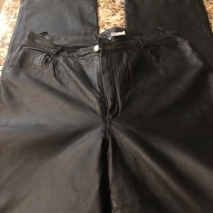 Never worn genuine leather pants.size14T